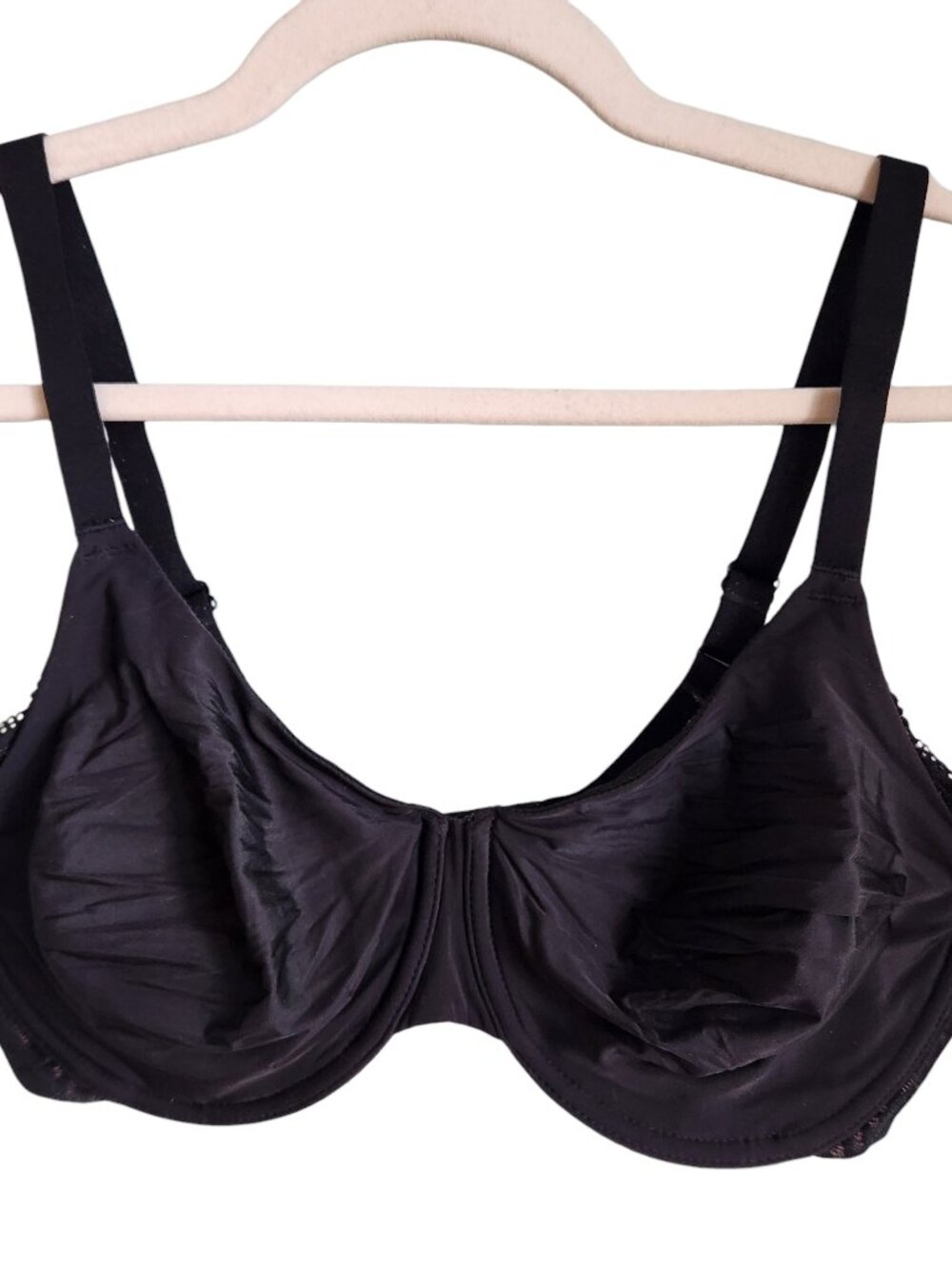 Wacoal Bra 36DD Black Women's The Ultimate Side Smoother Underwire Back Close